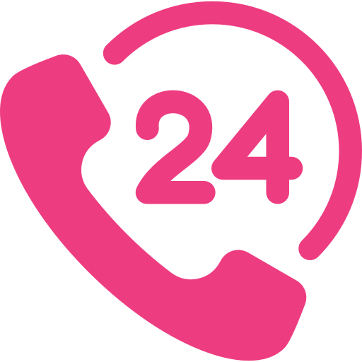24 hour helpline phone icon